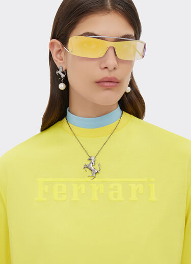 Ferrari 法拉利徽标棉质 T 恤 Giallo Modena 黄色 48115f