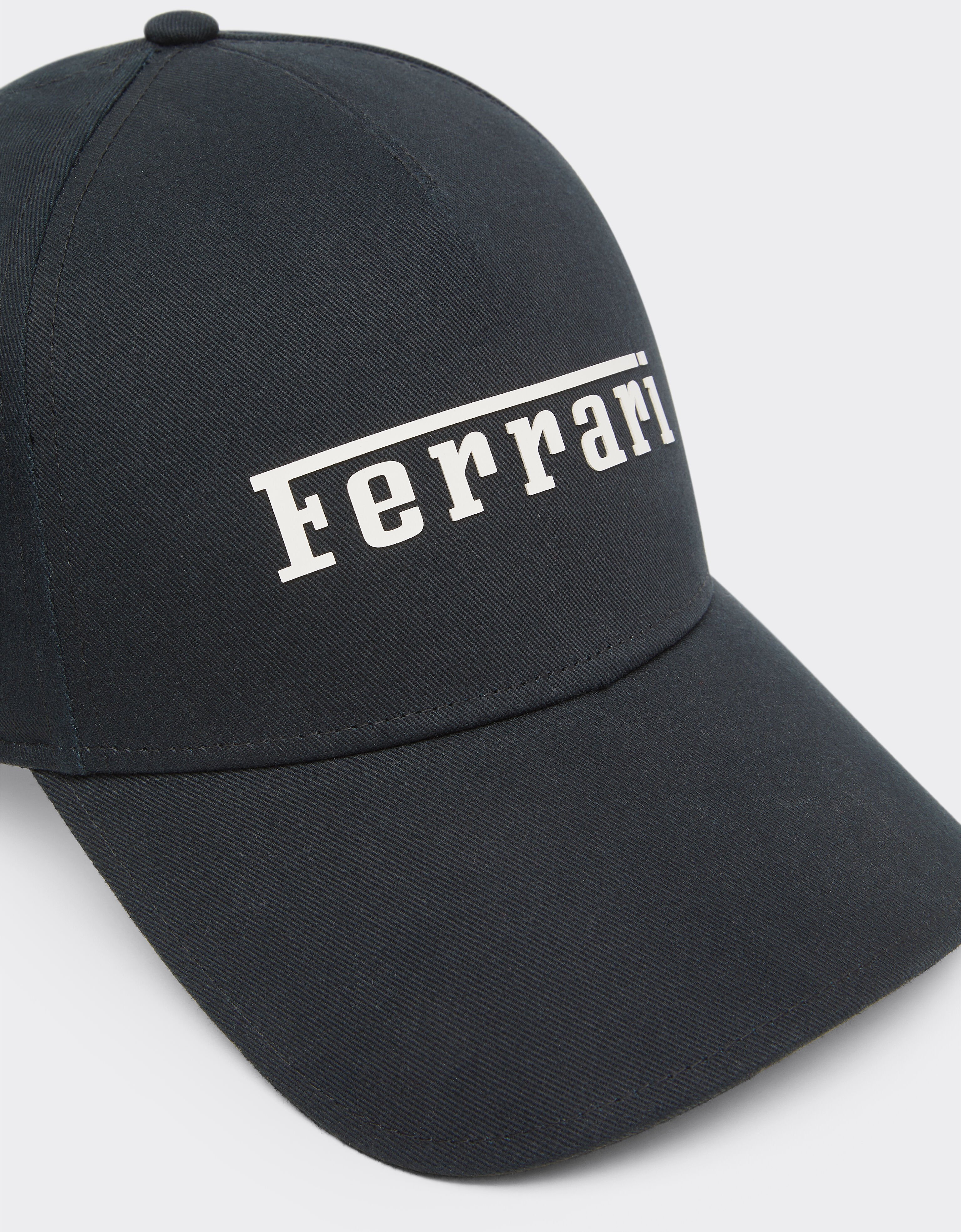 Ferrari Baseball cap with rubberized Ferrari logo Black Matt 20403f
