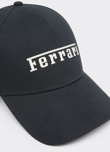 Ferrari Baseball cap with rubberized Ferrari logo Black Matt 20403f