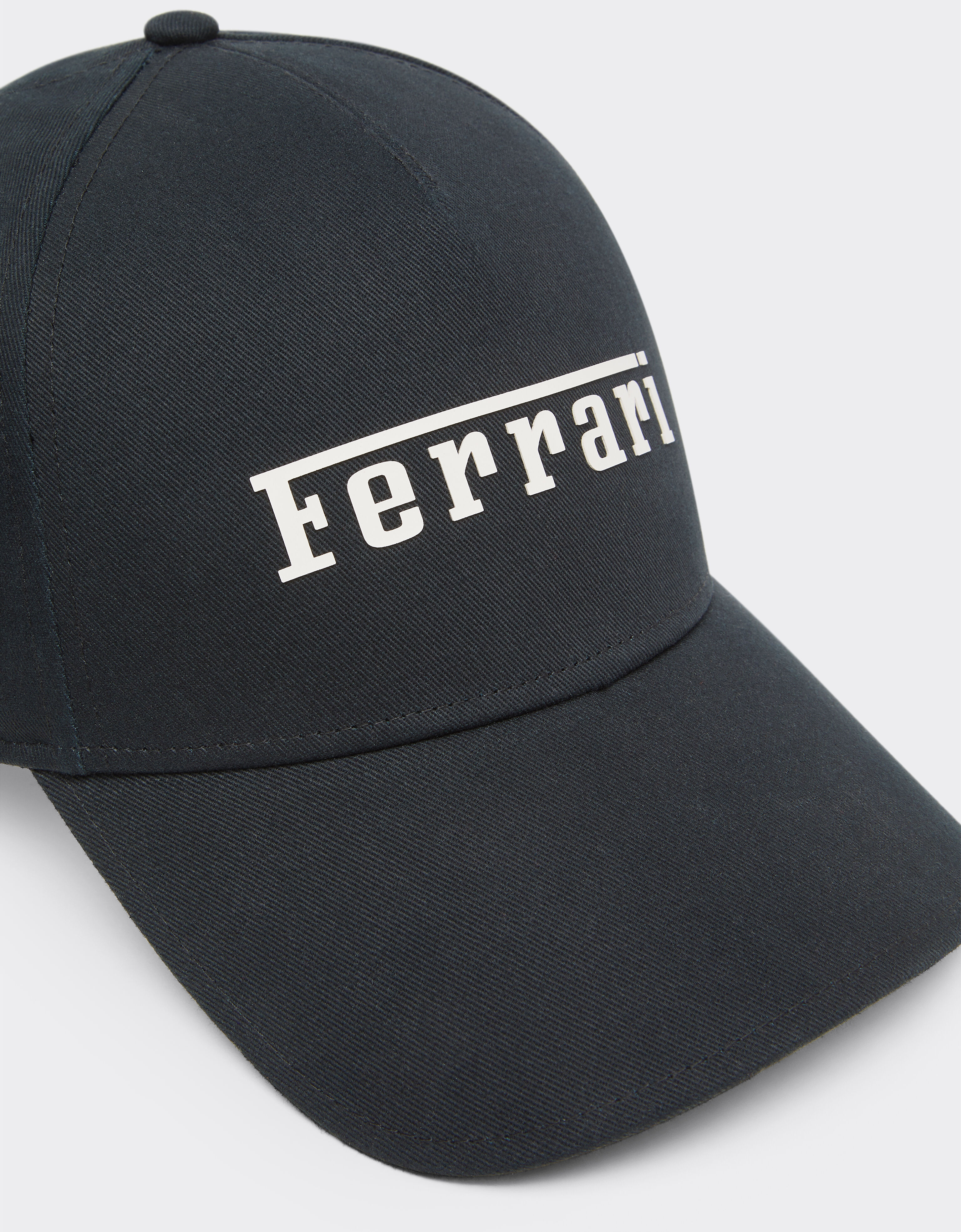 Ferrari Baseball cap with rubberized Ferrari logo Black Matt 20403f