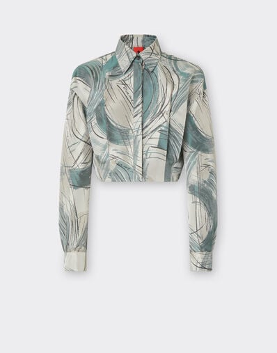 Ferrari Jacquard shirt with brushed motif Ecru 21758f
