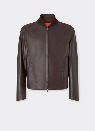 Overshirt jacket in nappa and suede Ferrari Overshirt jacket in nappa and suede Espresso 22579f