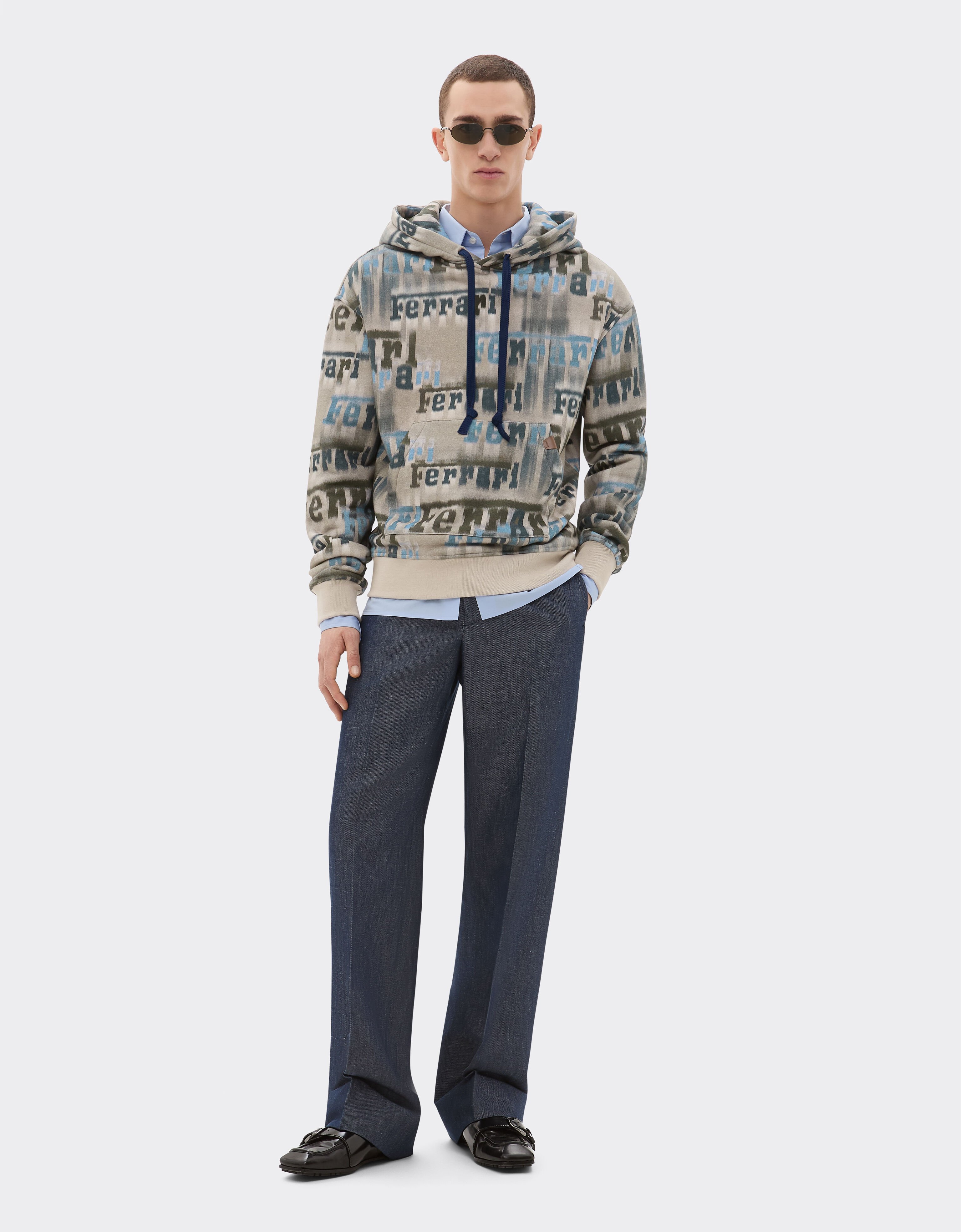 Ferrari Sweatshirt avec imprimé Ferrari Ikat Beige 22830f