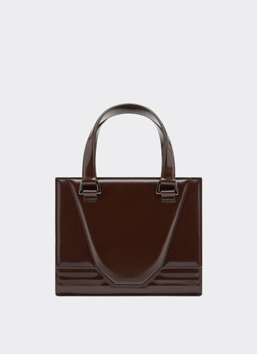 Ferrari Ferrari GT mini tote bag in glossy leather Espresso 49122f