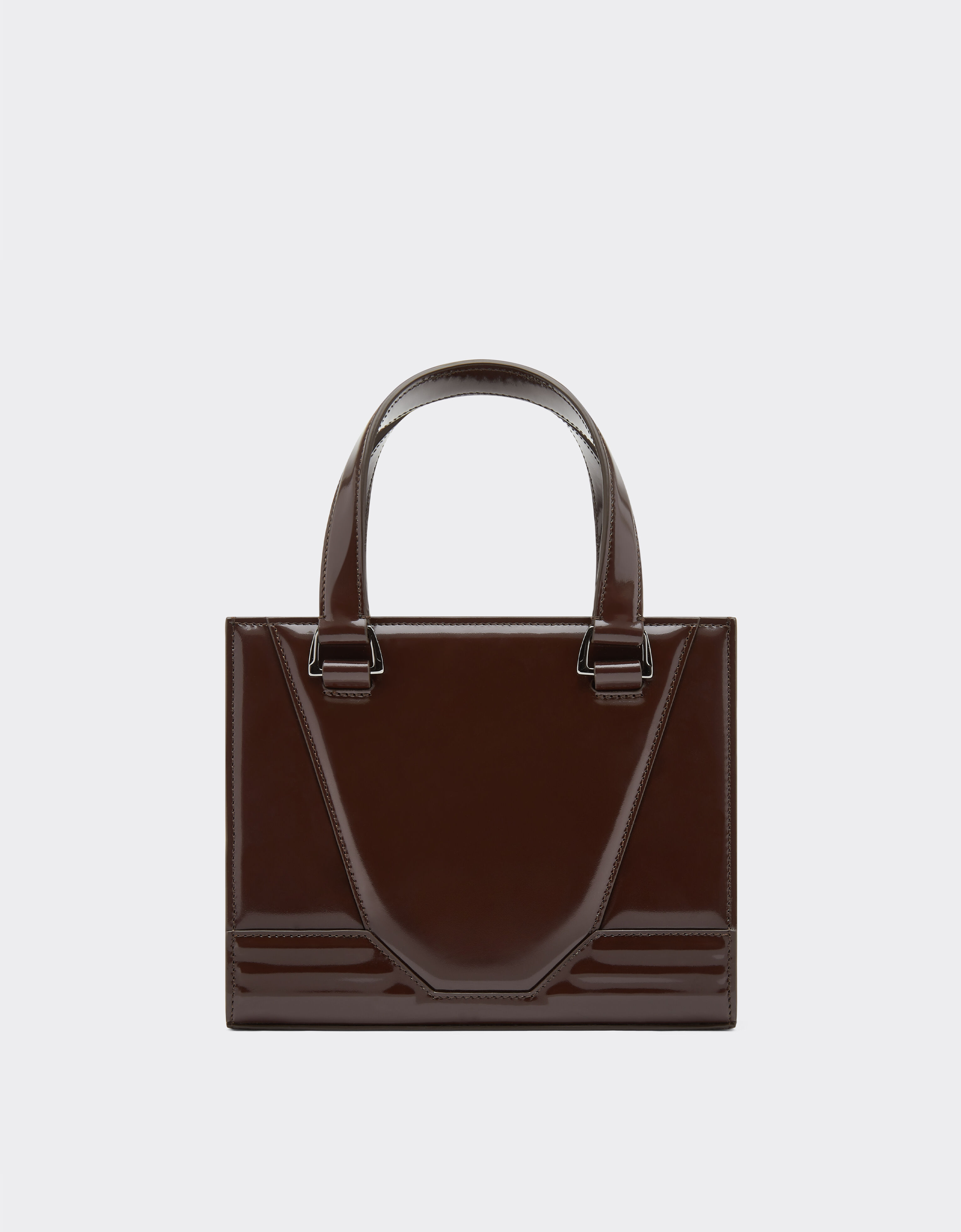 Ferrari Ferrari GT mini tote bag in glossy leather Espresso 49122f