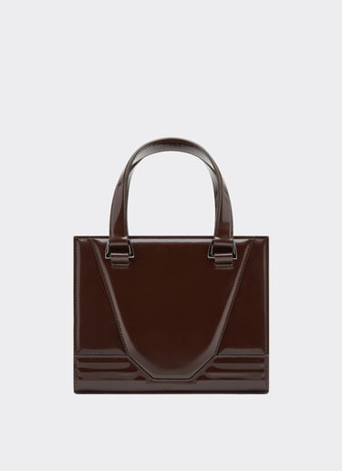 Ferrari GT mini tote bag in glossy leather Ferrari Ferrari GT mini tote bag in glossy leather Espresso 49122f