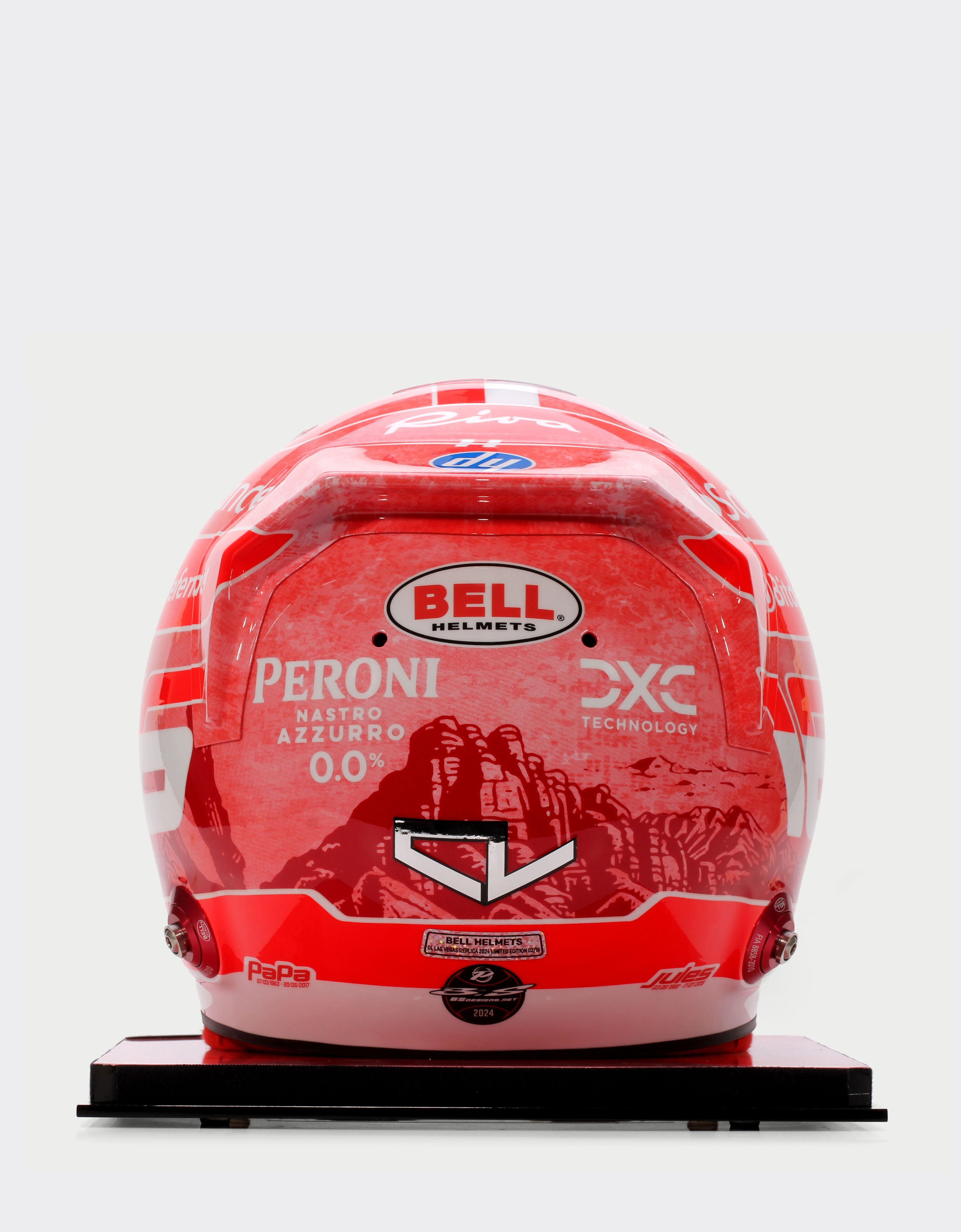 Ferrari Casque Charles Leclerc Las Vegas Special Edition 2024 à l'échelle 1:1 MULTICOLORE F1474f