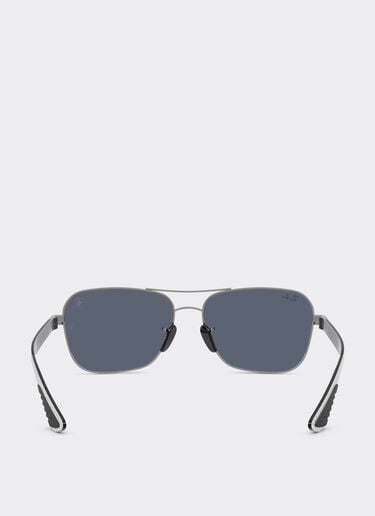 Ferrari Ray-Ban for Scuderia Ferrari RB8336M in gunmetal grey metal and light carbon fibre with dark grey lenses Ingrid LA02Cf
