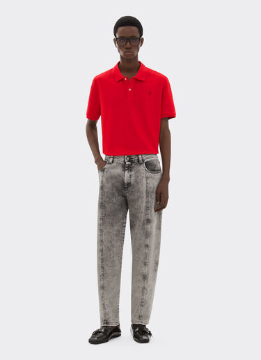 Ferrari Organic cotton piqué polo shirt with Prancing Horse Racing red 47822f