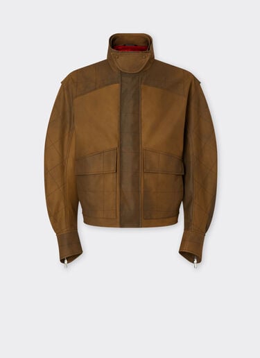 Bomber jacket in dyed cotton twill Ferrari Bomber jacket in dyed cotton twill Tabacco 22098f