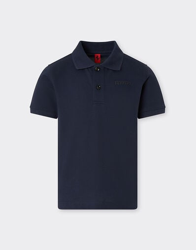 Ferrari Organic cotton polo shirt with Ferrari logo Navy 22760fK