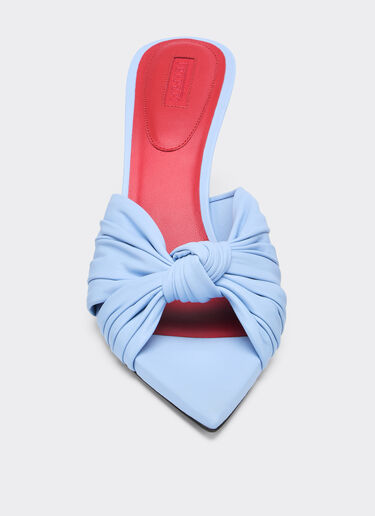 Leather sandal with knotted pattern Ferrari Leather sandal with knotted pattern Steel Blue 22727f