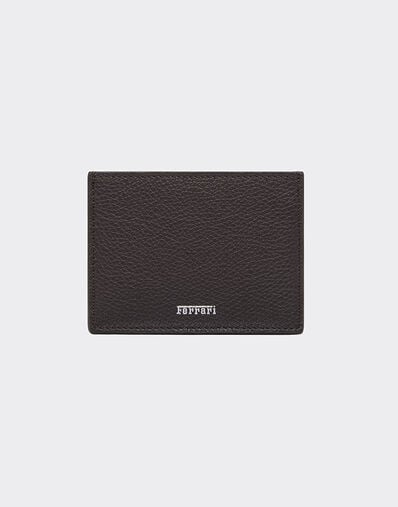 Ferrari Leather card holder Marrone Scuro 50625f