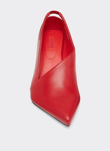 Leather Slingback with Side Cut-out Ferrari Leather Slingback with Side Cut-out Rosso Cardinale CSWSL0006XL00004f