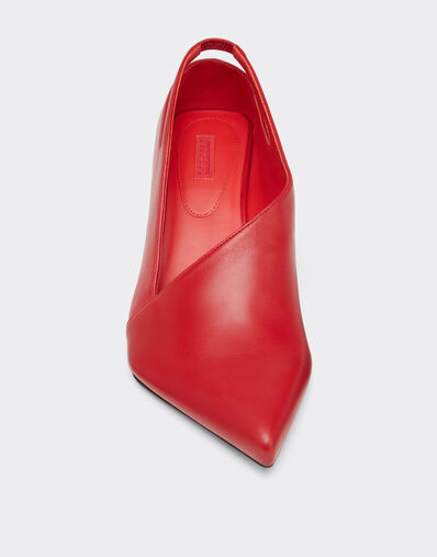 Leather Slingback with Side Cut-out Ferrari Leather Slingback with Side Cut-out Rosso Cardinale CSWSL0006XL00004f