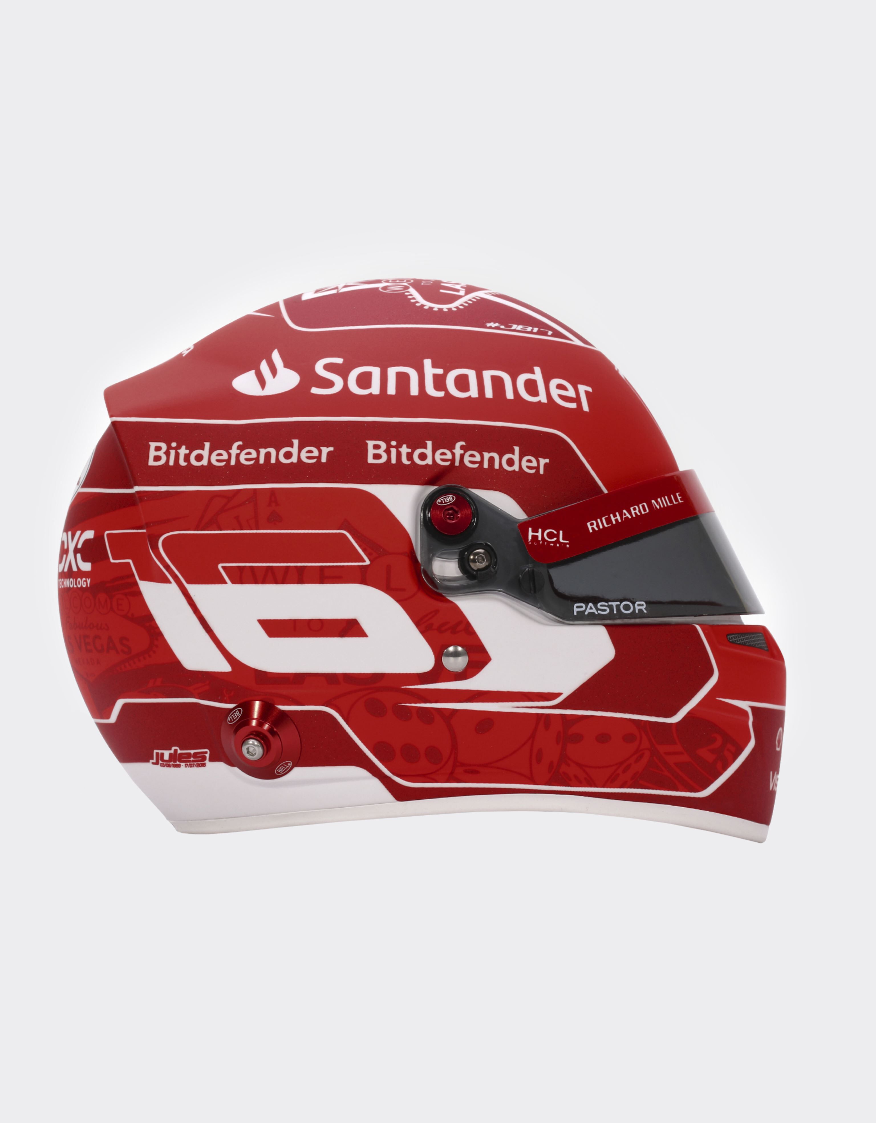 Ferrari 2023 Charles Leclerc mini helmet in 1:2 scale - Las Vegas Special Edition Red F0903f