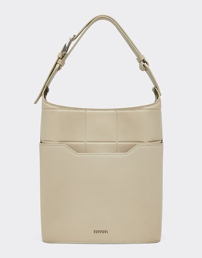 Ferrari Leather bucket bag Chalk 49145f