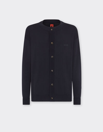 Ferrari Cotton and silk cardigan Navy 21995f