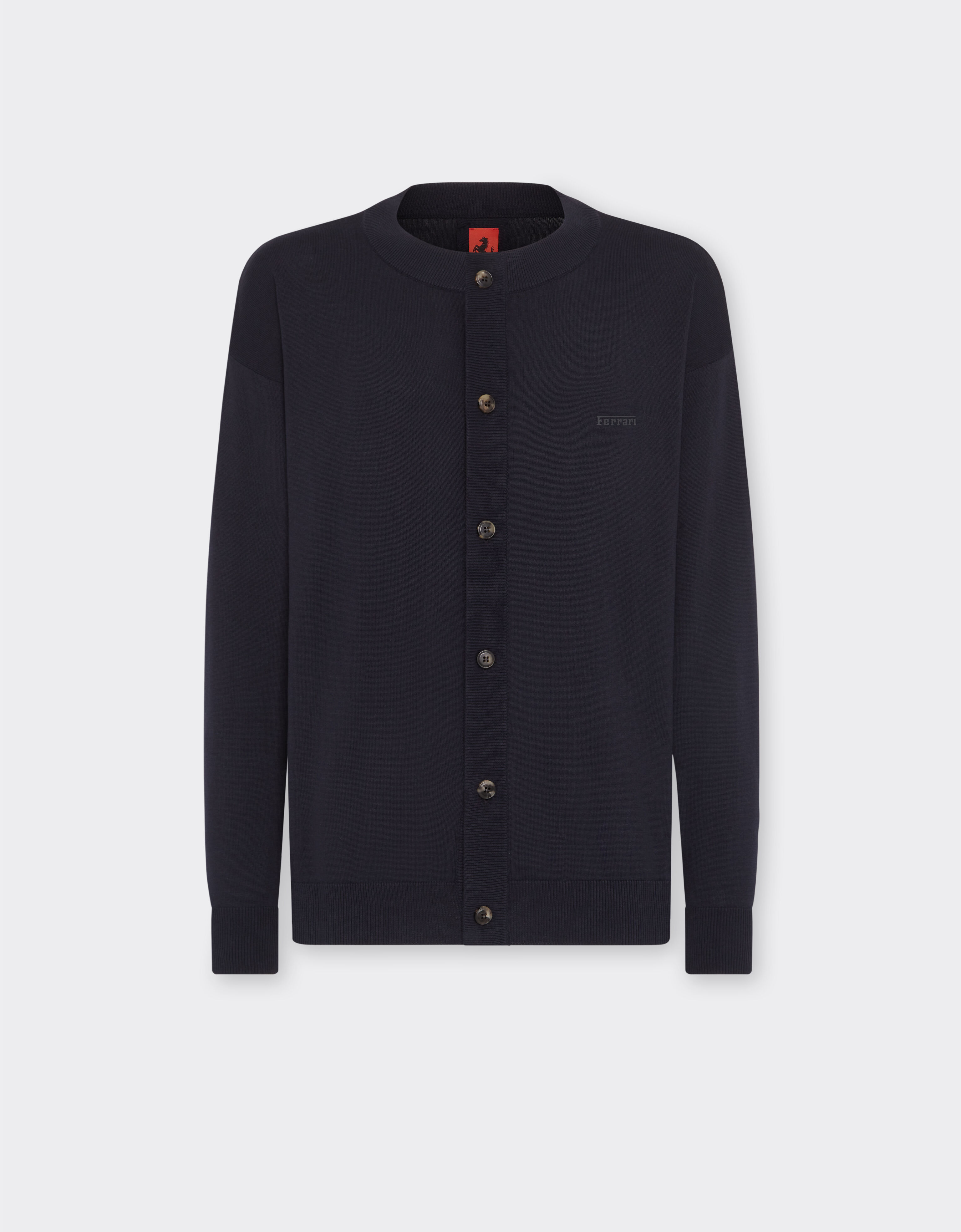 Ferrari Cotton and silk cardigan Navy 21995f