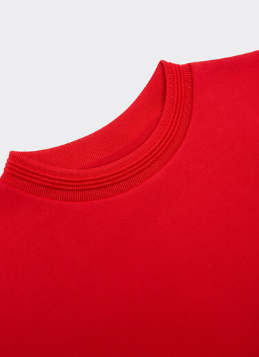 Ferrari Cotton jumper with 3D taping Rosso Corsa 48527fK