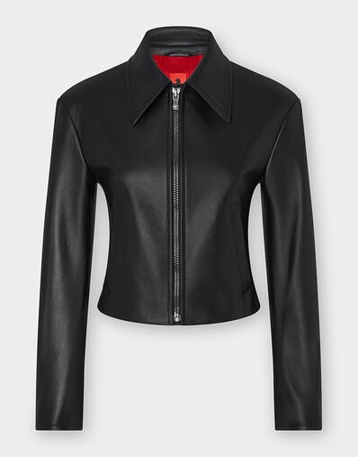 Ferrari Nappa leather biker jacket Black 21644f