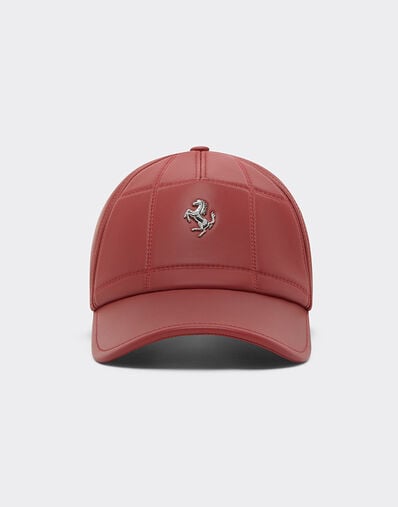 Ferrari Baseball cap in nappa con Cavallino Rampante Maison Red 50246f