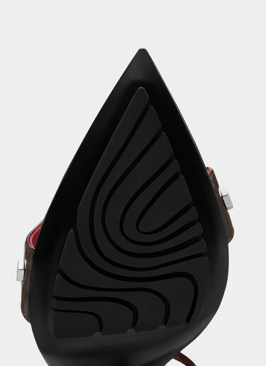 Ferrari Leather sandals with fringing Tabacco 22129f