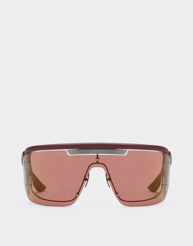 Ferrari Limited Edition Ferrari metal and leather sunglasses with  dark redlens Dark Red LA0F5f