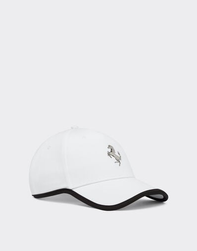 Ferrari Gorra de béisbol con Cavallino Rampante en metal Optical White 20815f