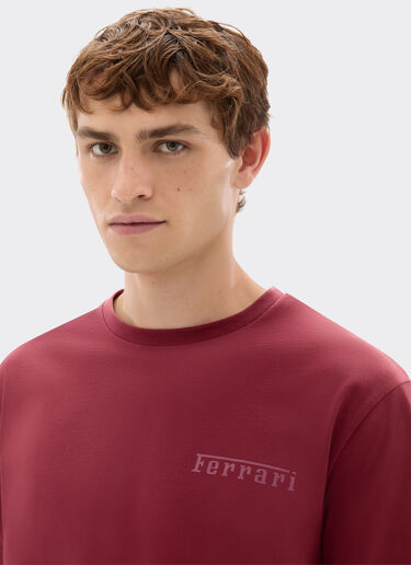 Ferrari Cotton T-shirt with Ferrari logo Mahogany 21163f