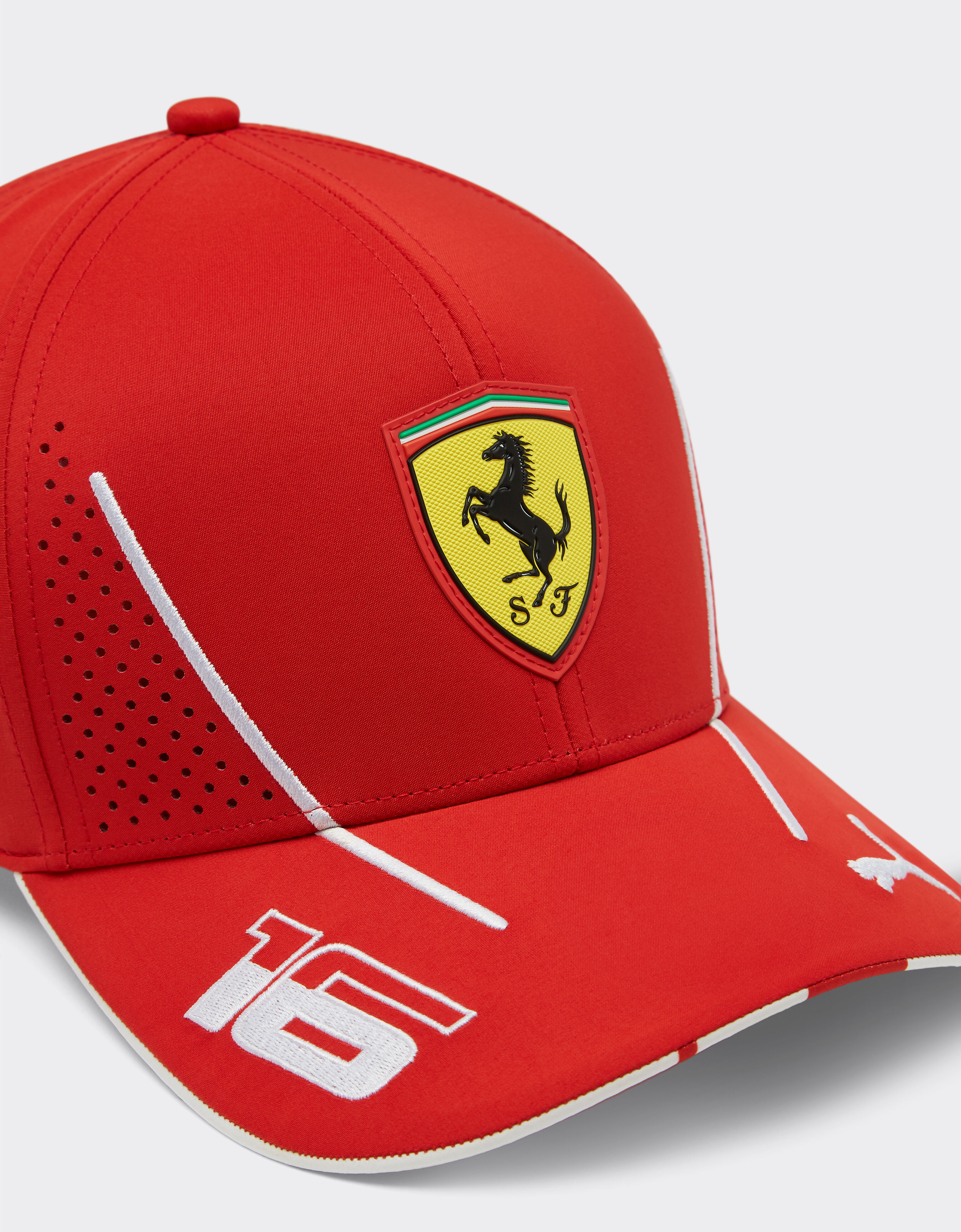 Ferrari 2024青少年法拉利车队 Team Replica Leclerc 帽子 Rosso Corsa 红色 F1136fK