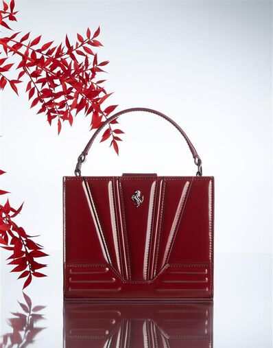 Ferrari Bolso tote Ferrari GT micro en piel brillante Cereza 49123f