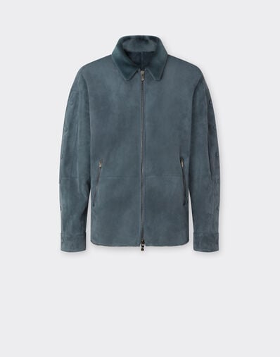 Ferrari Shearling overshirt jacket Peacock 22580f