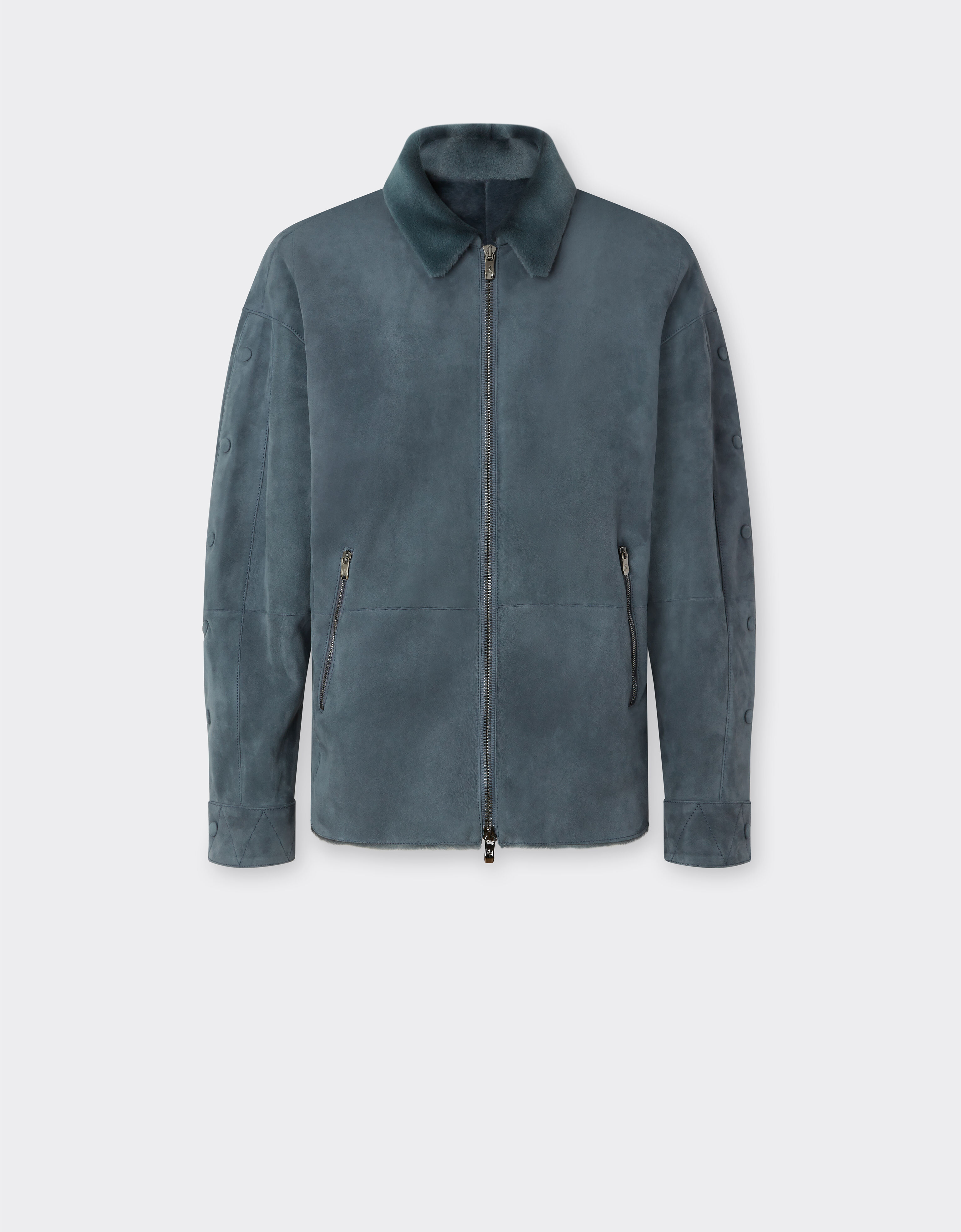 Ferrari Shearling overshirt jacket Peacock 22580f