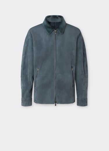 Shearling overshirt jacket Ferrari Shearling overshirt jacket Peacock 22580f