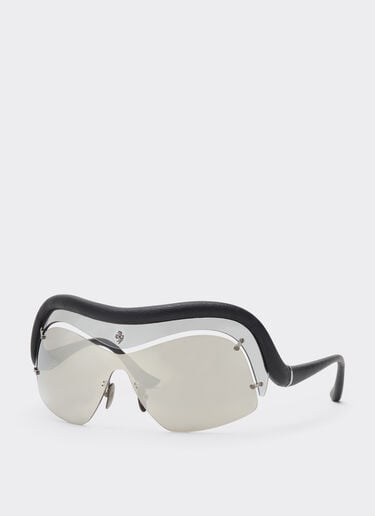 Gafas de sol Ferrari Edición Limitada de inyectado y cuero con cristales espejadosgrises y plateados Ferrari Gafas de sol Ferrari Edición Limitada de inyectado y cuero con cristales espejadosgrises y plateados Negro LA0F7f