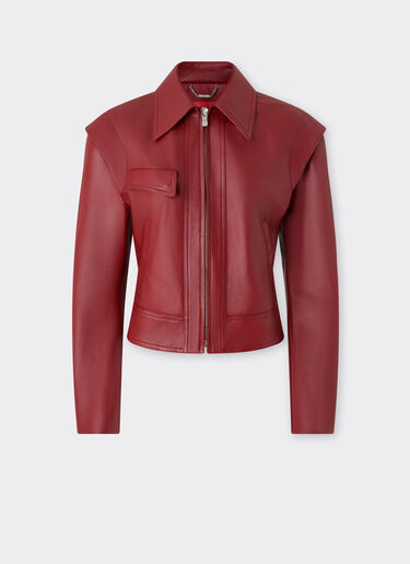 Ferrari Deer-effect nappa leather blouson Maison Red 49911f