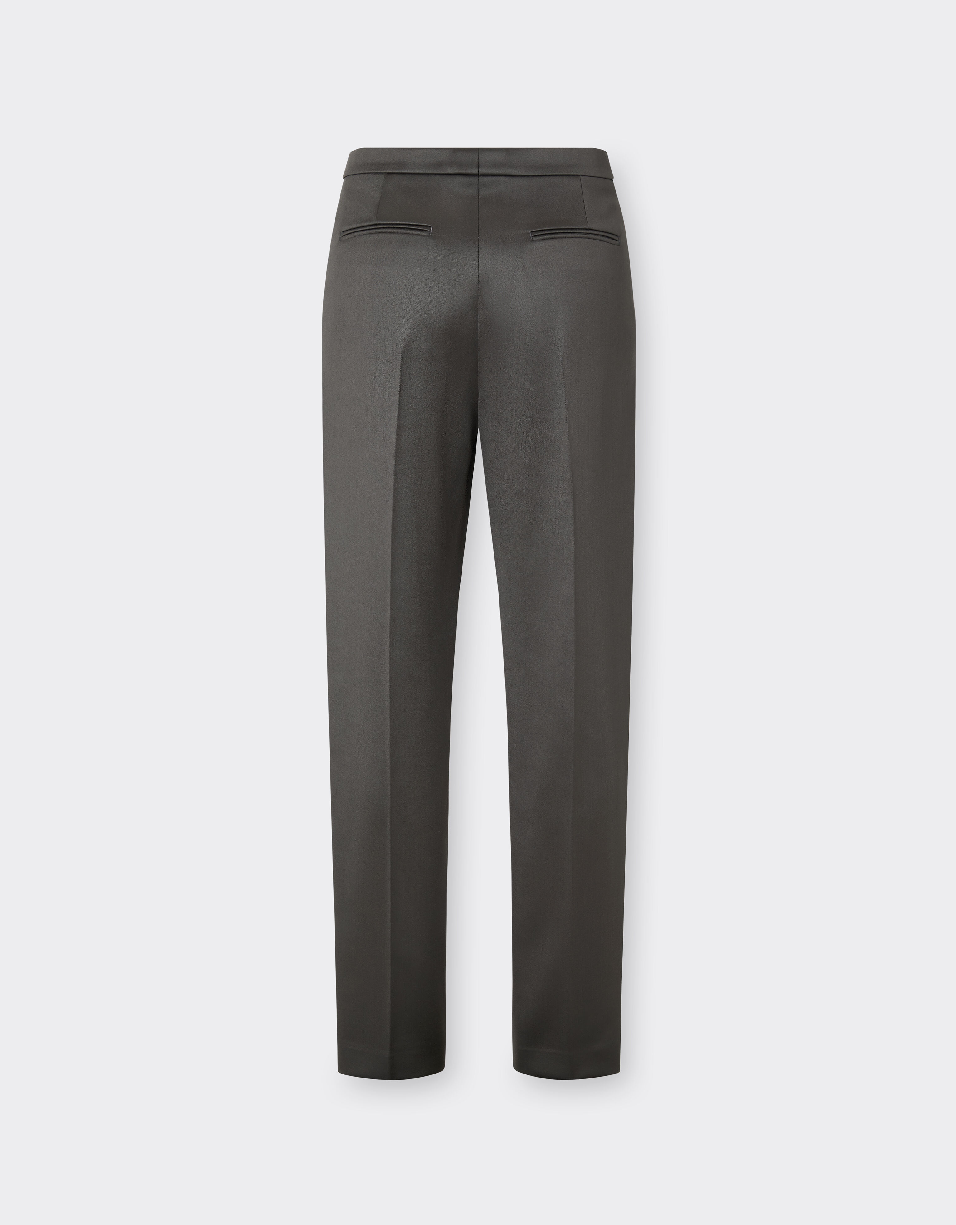 Brushed Wool Satin Trousers Ferrari Brushed Wool Satin Trousers Grafite CWMTR0053WWO0020f