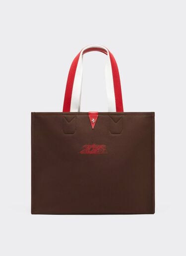 Ferrari Bolso tote Ferrari de lona para el GP de Mónaco 2026 Caffè CBWTO0020YL00008f