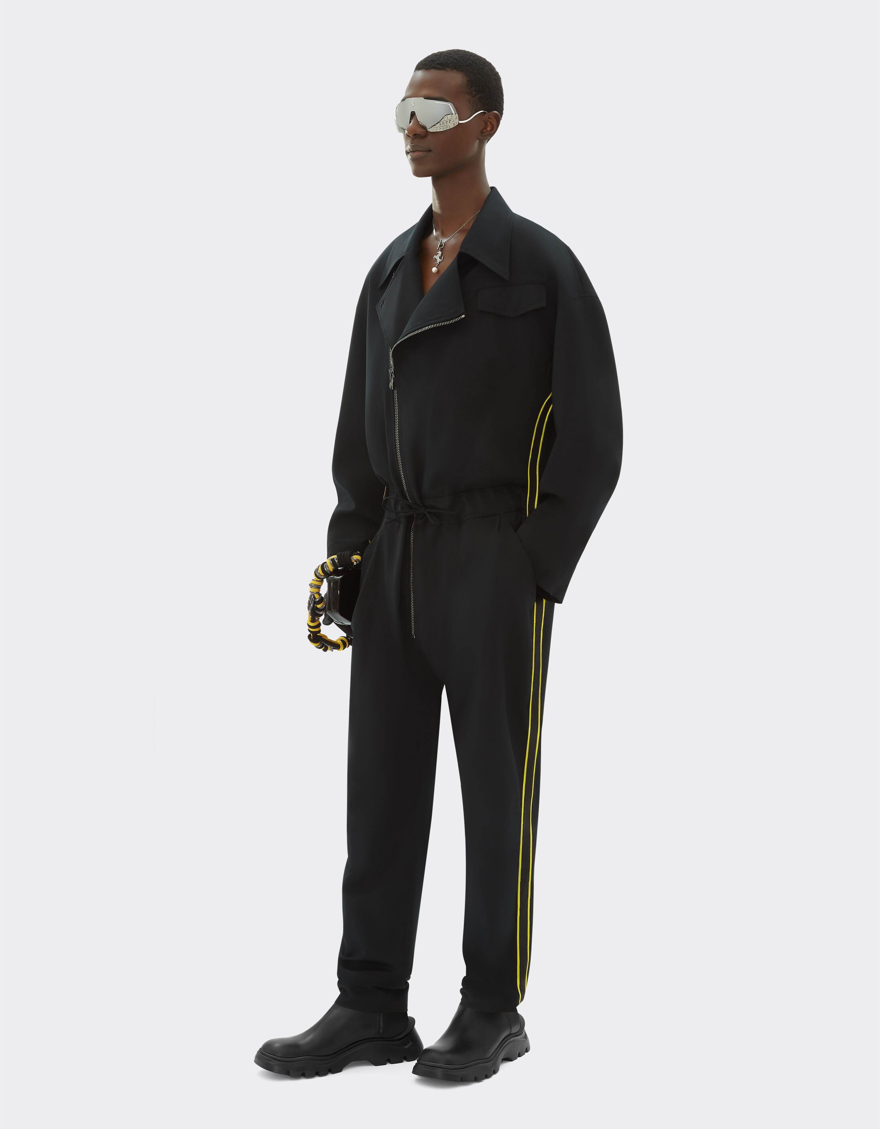 Ferrari jumpsuit in technical wool in Black for Men Ferrari