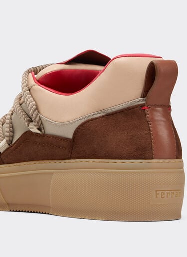Suede, Nappa leather and Q-Cycle® low-top sneaker Ferrari Suede, Nappa leather and Q-Cycle® low-top sneaker Beige 22737f