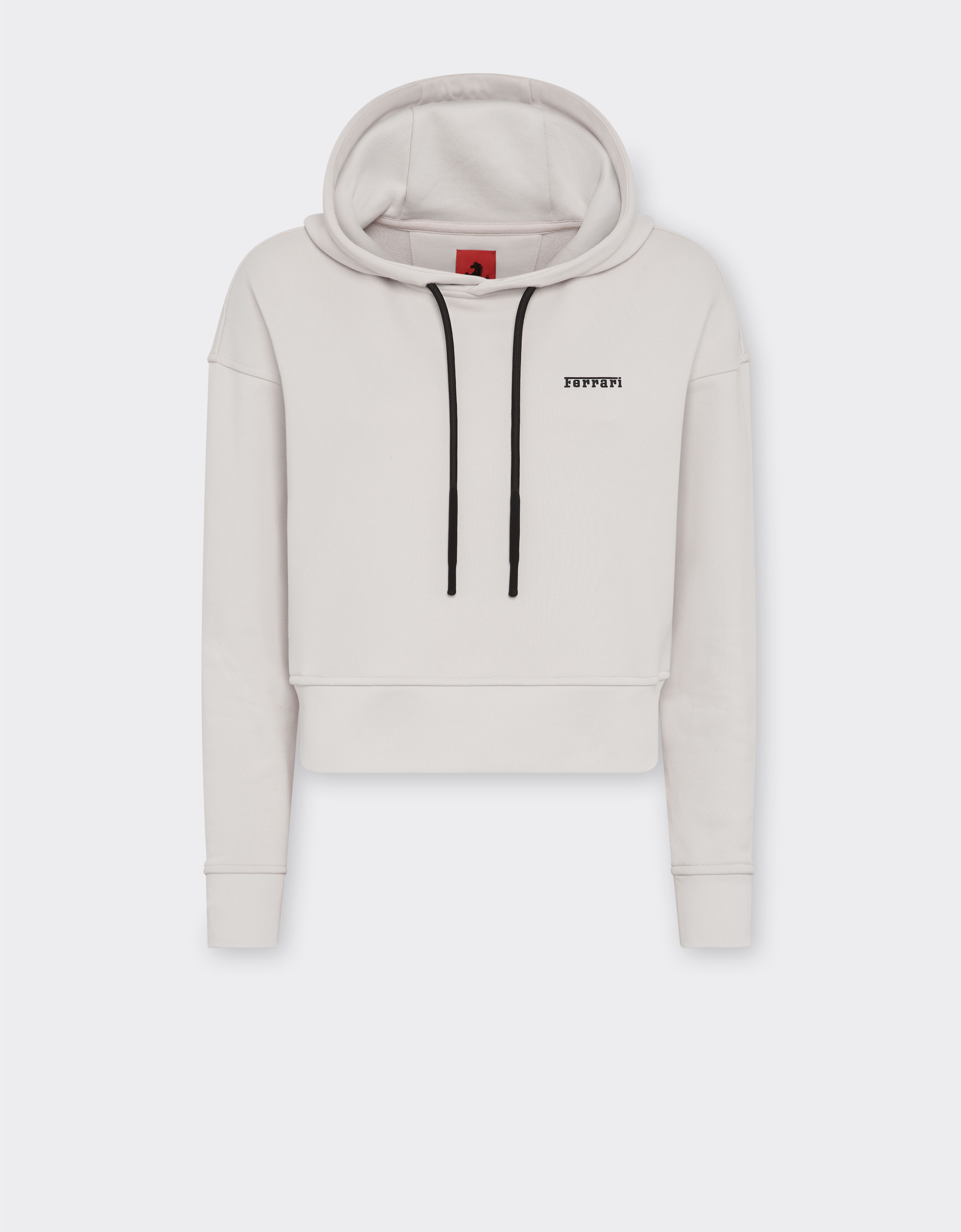 Ferrari Hooded sweatshirt with Ferrari logo Ecru 21274f