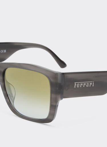 Ferrari Ferrari sunglasses in striped grey acetate with gradient green mirror lenses Ingrid F1265f