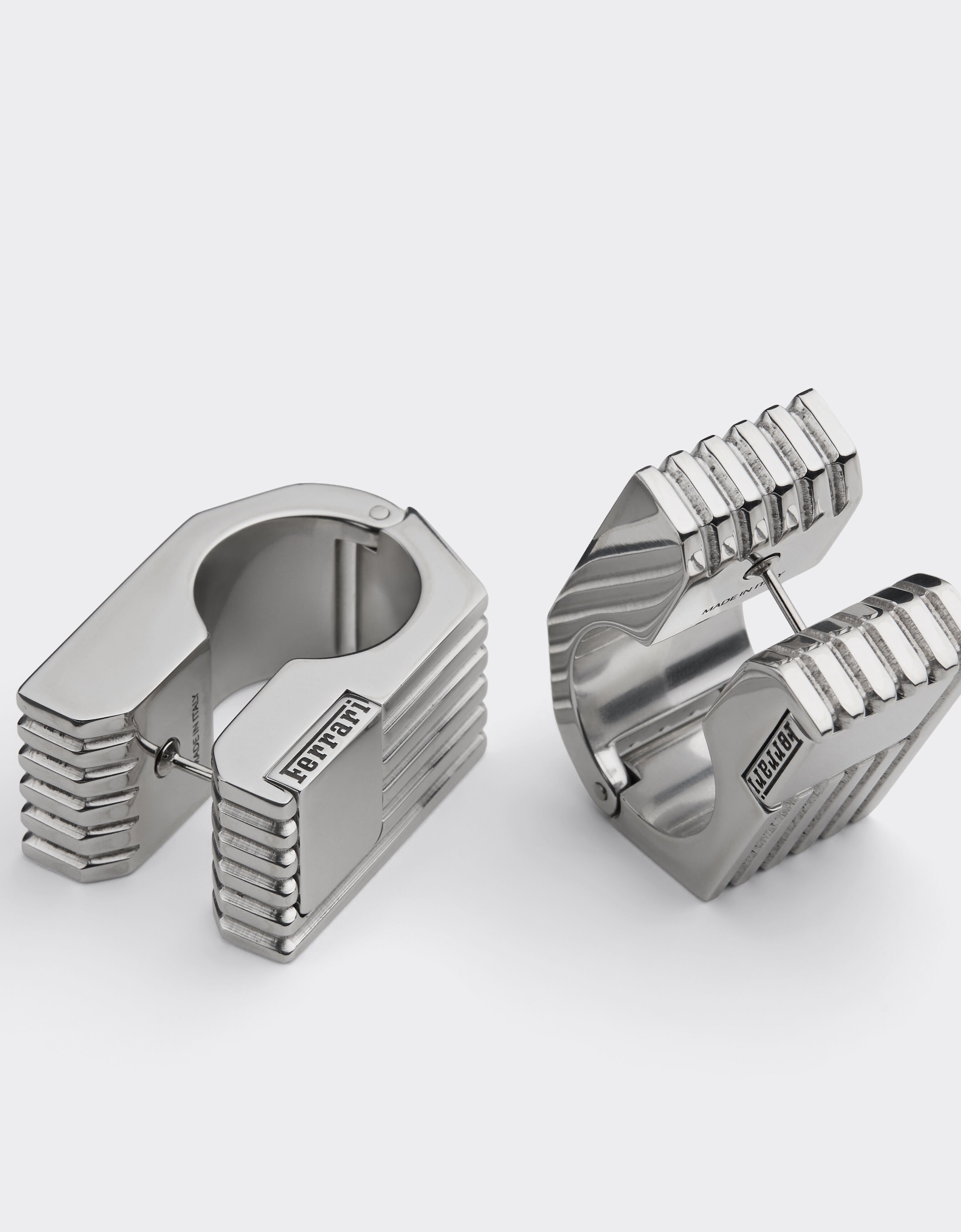 Pendientes de metal texturizado Ferrari Pendientes de metal texturizado Cromo Lucido 51342f