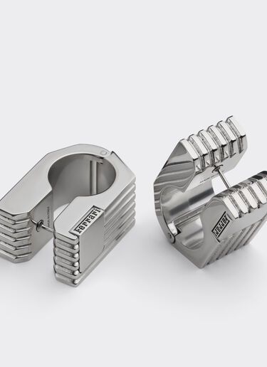 Pendientes de metal texturizado Ferrari Pendientes de metal texturizado Cromo Lucido 51342f