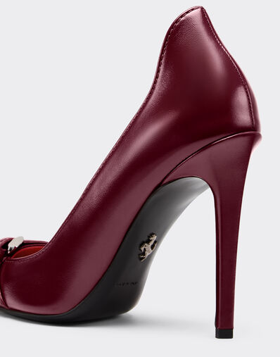 Ferrari Court shoes in wet-effect glossy leather Cherry 49388f