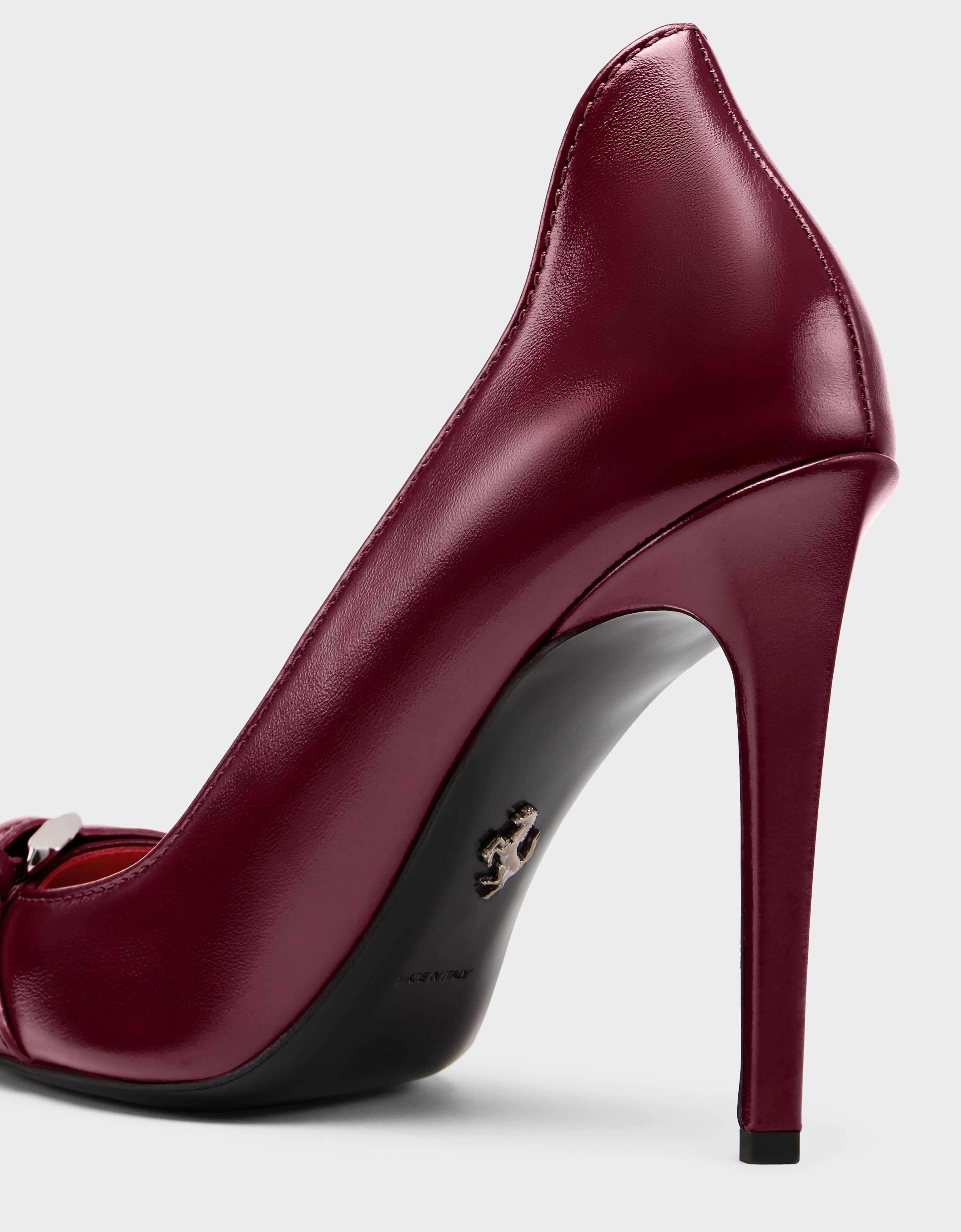 Ferrari Court shoes in wet-effect glossy leather Cherry 49388f