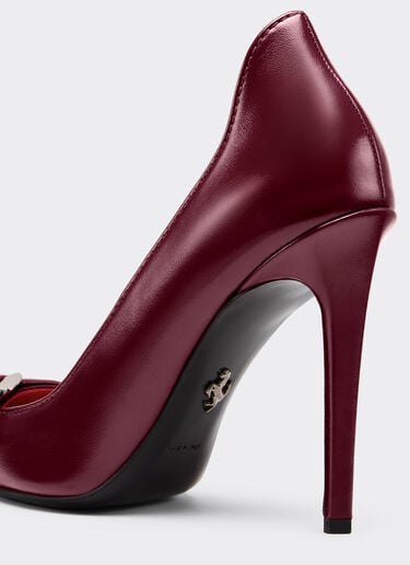 Court shoes in wet-effect glossy leather Ferrari Court shoes in wet-effect glossy leather Cherry 49388f