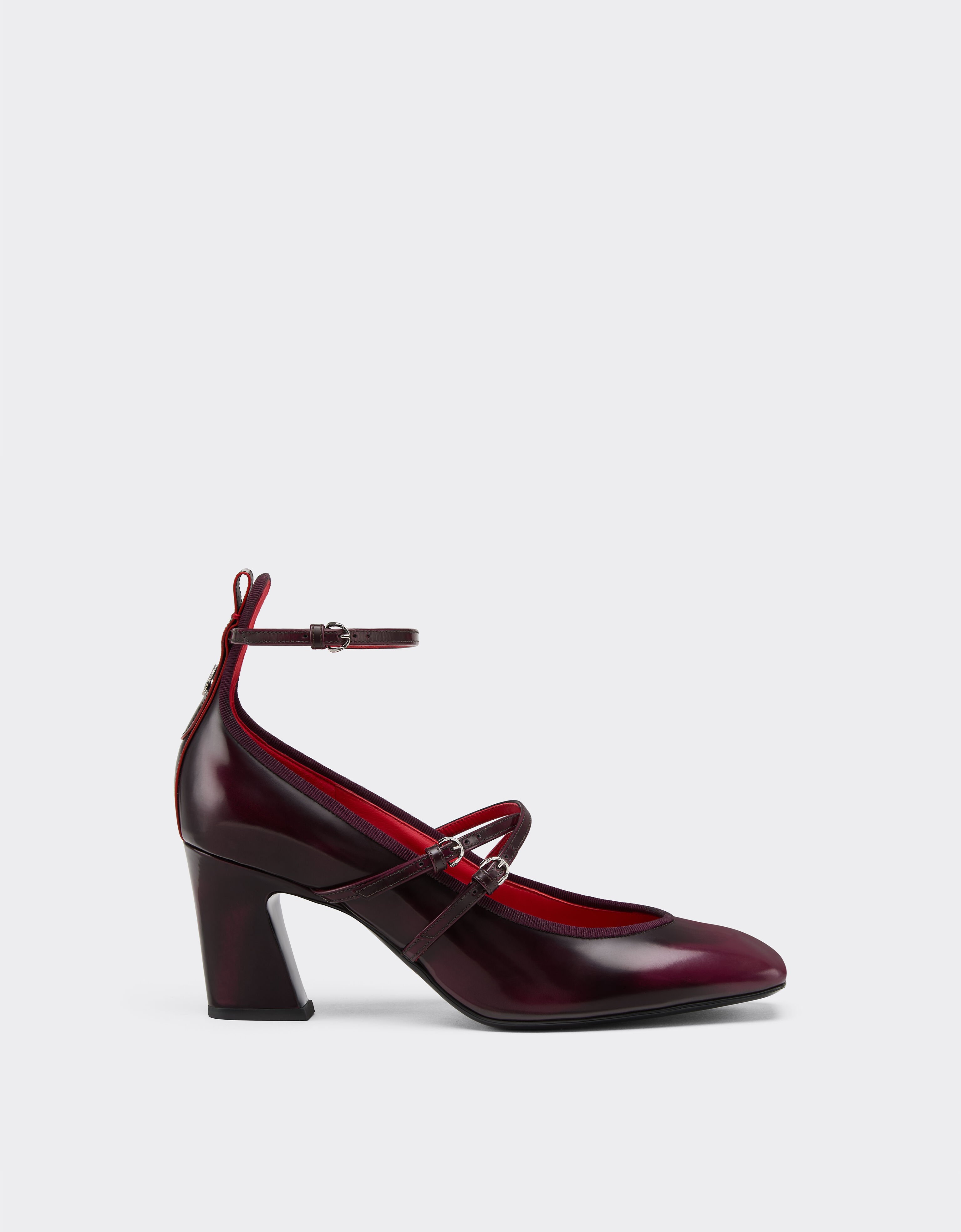 Ferrari Leather Mary Jane pumps Cherry 22732f