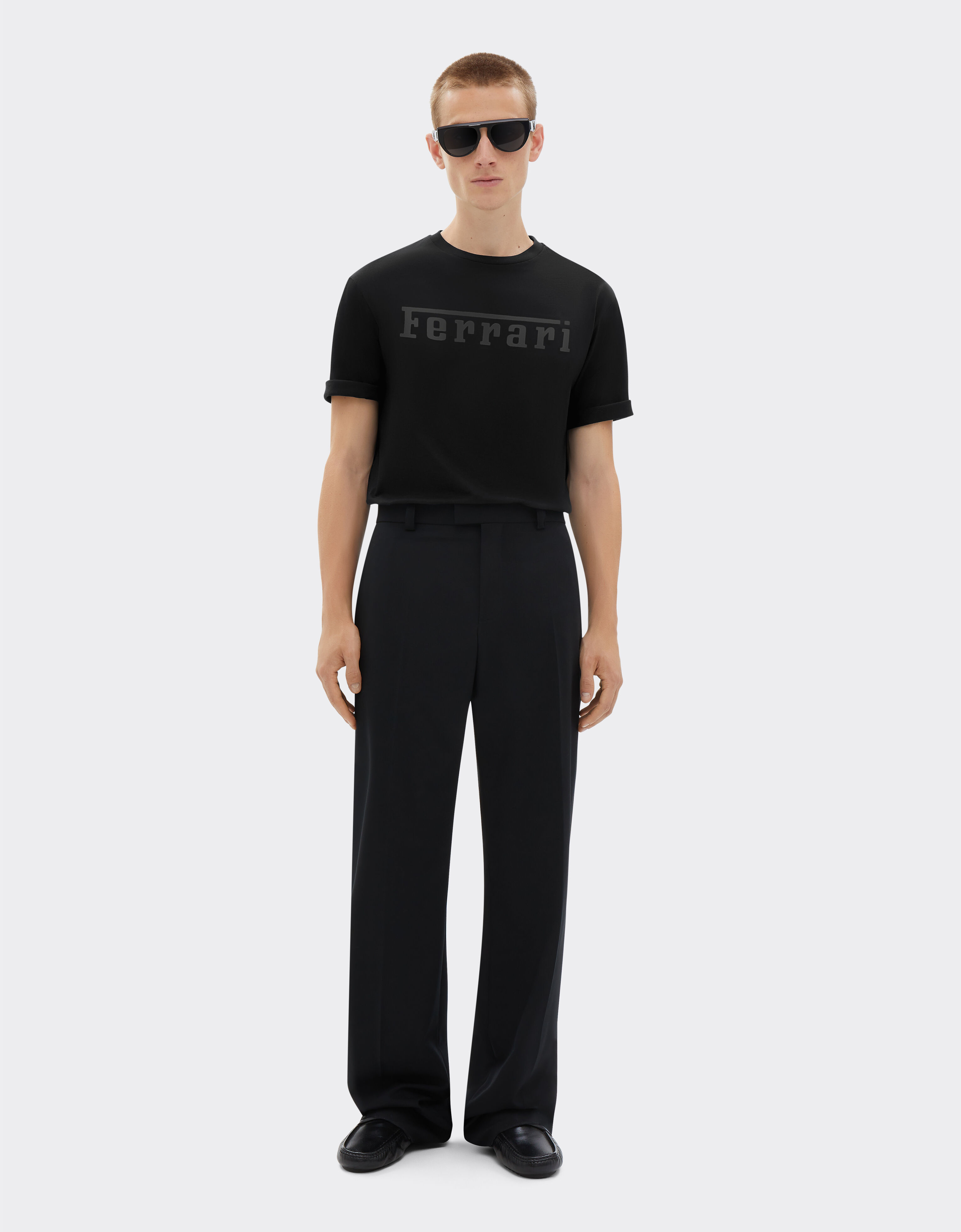 Ferrari Camiseta de algodón con logotipo Ferrari Negro 21179f